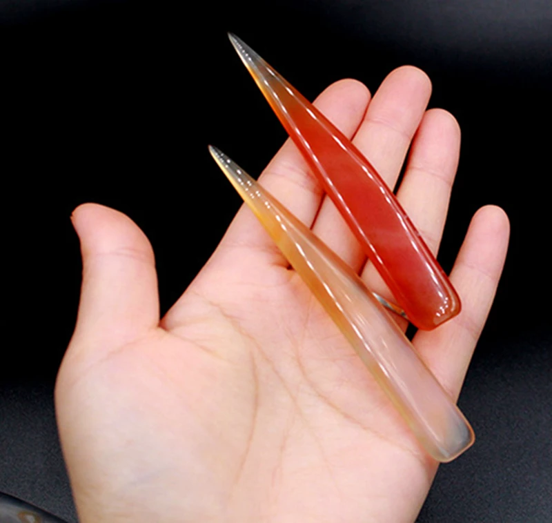 7CM 8CM 10CM Natural Real Agate Knife For Gold Sliver Jewellery Tools Burnisher Polishing Cleaning Wiping Accessories