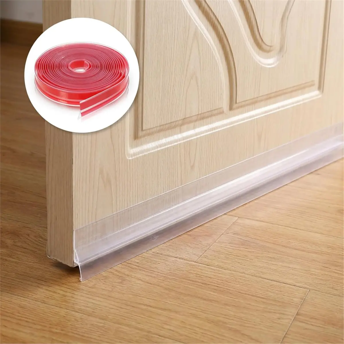 

НОВИНКА 2026: Комплект из 2 уплотнителей для дверей (1,37 дюйма x 20 футов), уплотнительная лента для оконных щелей, уплотнитель для душевых дверей, уплотнительная лента для дверей