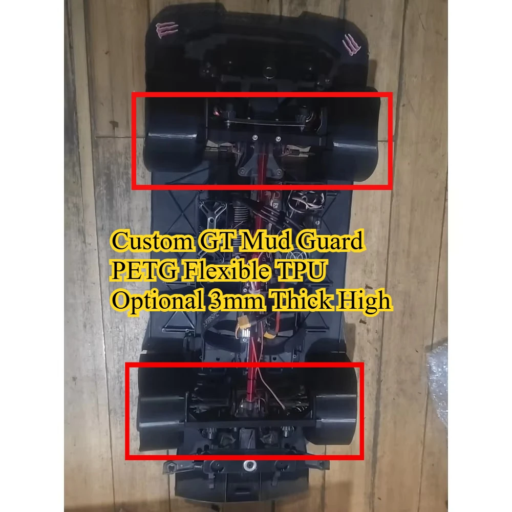 Upgrade 1/7 Scale RC Buggy GT Mud Guard PETG Flexible TPU Optional 3mm Thick High For FS Model GT custom size Accessories