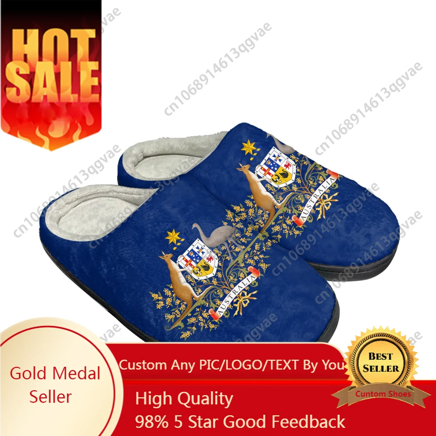 

Australian Flag Home Cotton Custom Slippers Mens Womens Sandals Australia Plush Bedroom Casual Keep Warm Shoes Thermal Slipper