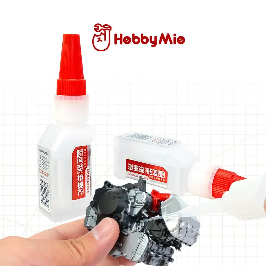 لاصق فوري من Hobby Mio يستخدم للربط بين المواد البلاستيكية والخشب والخشب والمواد الأخرى في نماذج النمذجة التي يمكنك صنعها بنفسك #1
