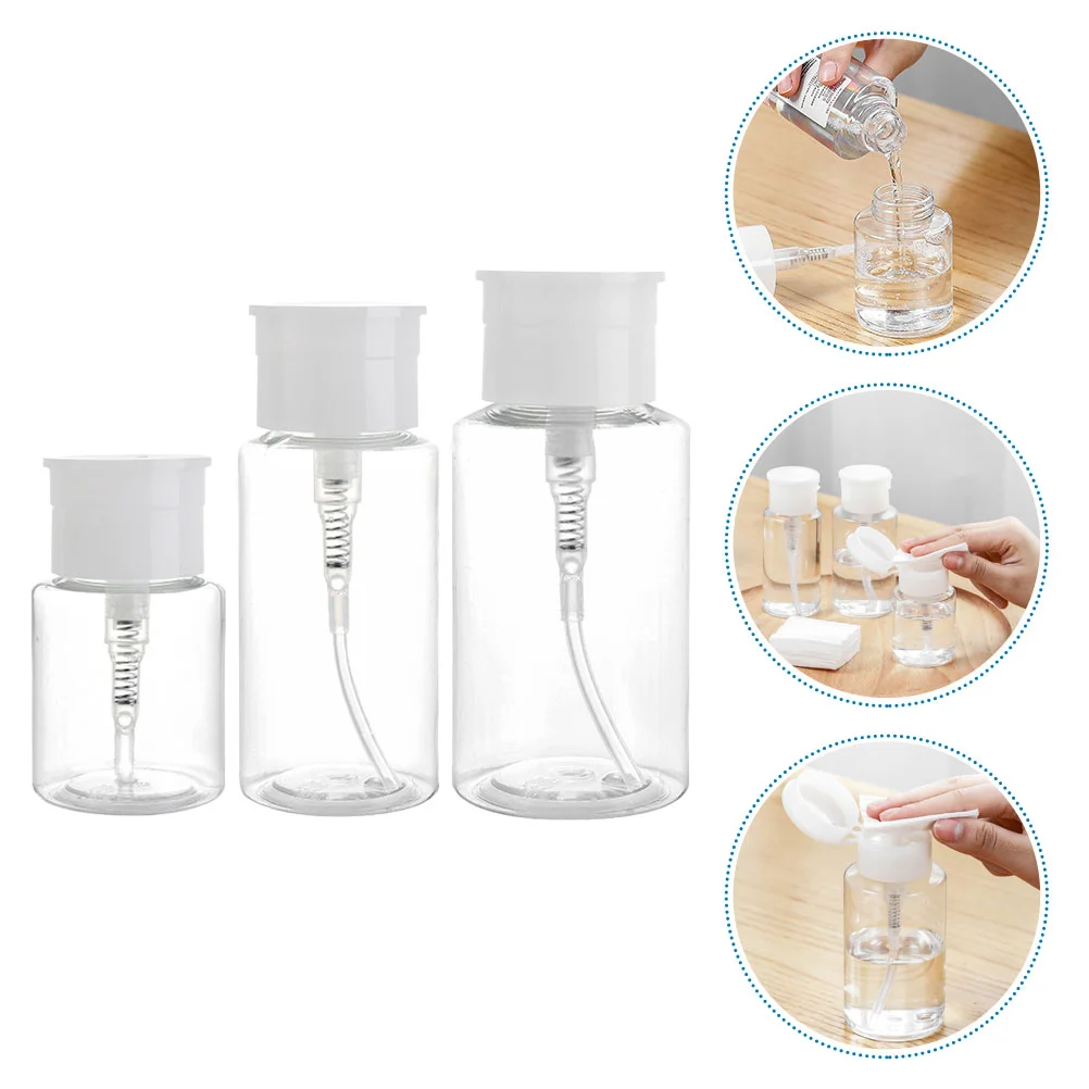 

3 Pcs Soap Dispenser Bottled Small Liquid Bottles Visible Refillable Pressure Pump 12x5cm Reusable Cosmetics Containers Travel