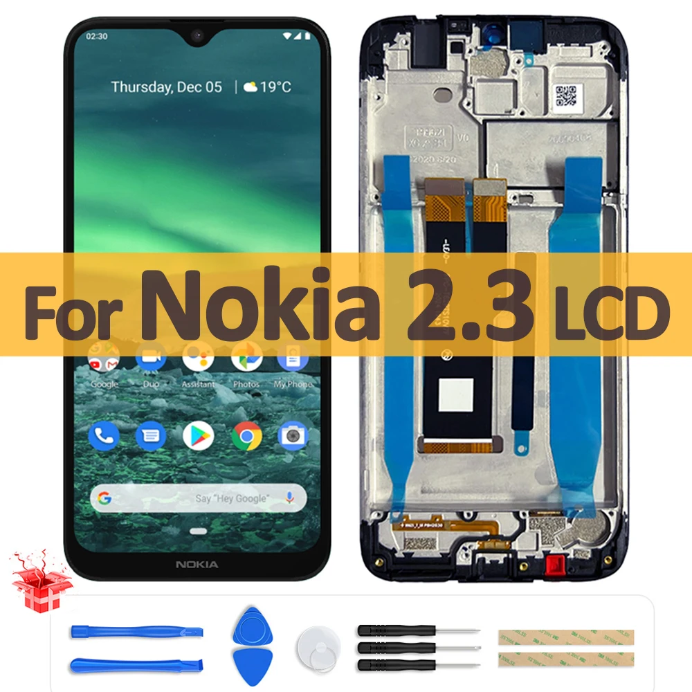 

6,2 "Оригинальный ЖК-дисплей для Nokia 2,3 TA-1211 TA-1214 TA-1206 TA-1209, ЖК-дисплей, сенсорная панель, дигитайзер в сборе с рамкой