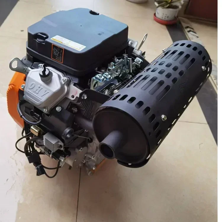 27HP LIFAN 2V80F Double Cylinder Electric Start Gasoline Engine With Recoil Start Output Shaft Diameter 25.4mm