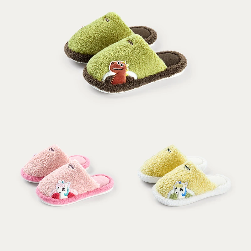 

Веселые зимние детские хлопковые тапочки Марио, домашние тапочки с мультяшными животными для мальчиков и девочек