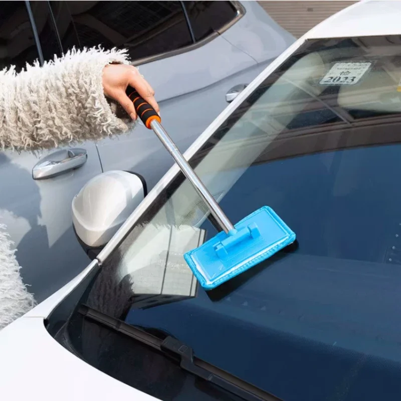 Car Windshield Defogging Brush Telescopic Long Handle Car Household Glass Clean Brushes Dust Remover Tool