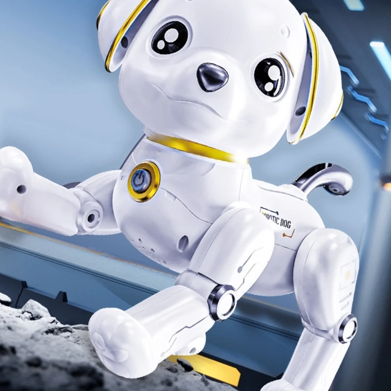  Plastic Electronic Pet Robot Dog Toy Remote Control Dog for Children Entertainment with Realistic Barking Sound Sensing