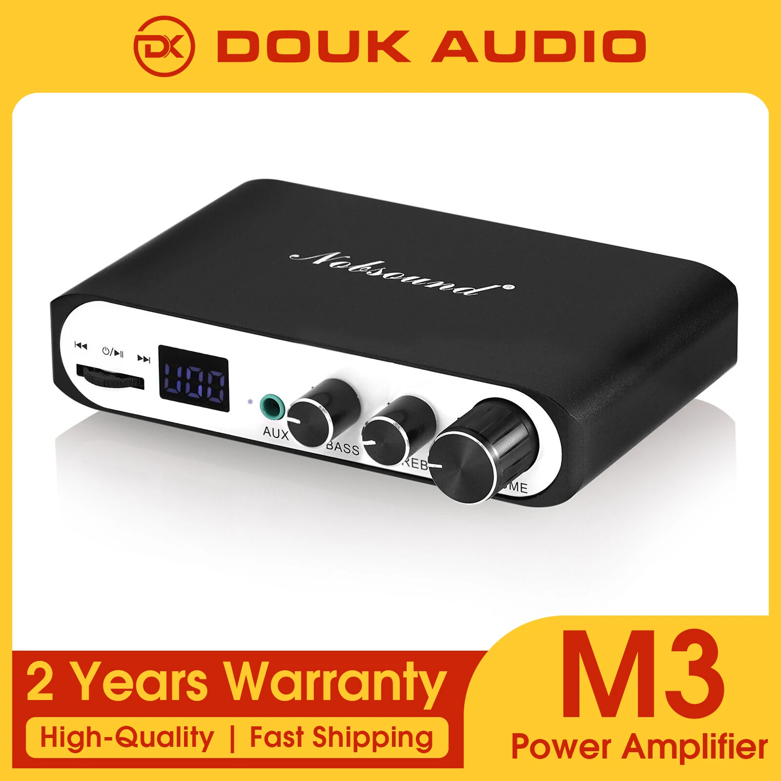 

Douk Audio Mini Bluetooth 5.0 Digital Amplifier Receiver DSP w/Super Bass USB Music Player Home Audio Speaker Amp 50W*2