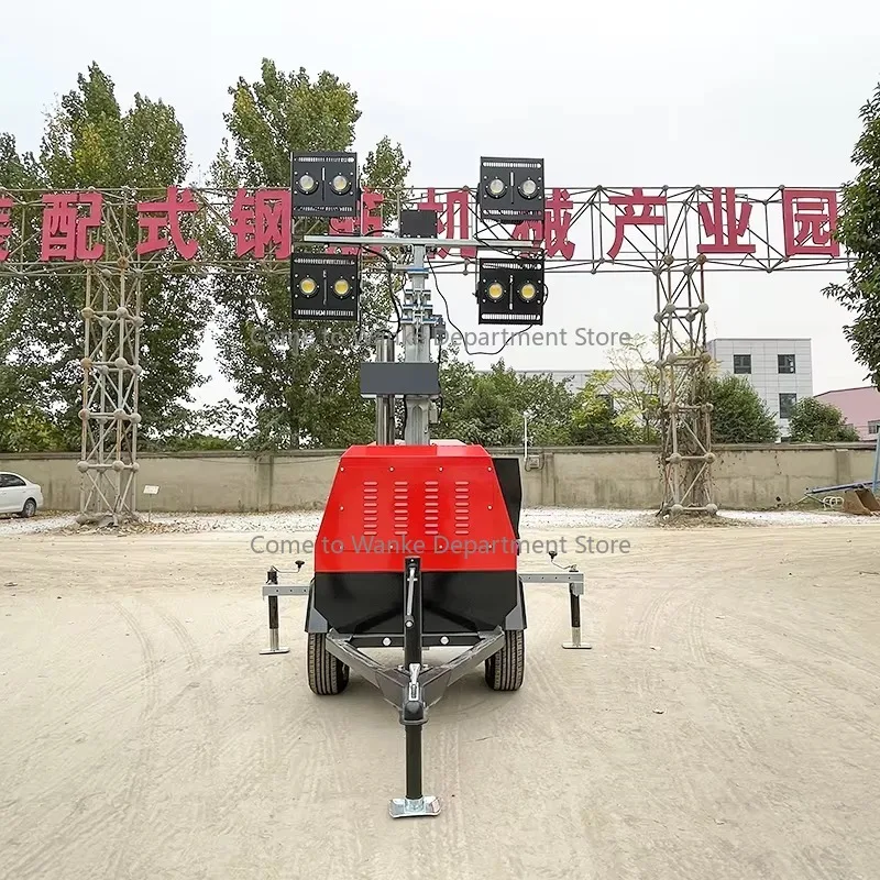 

Heat-Resistant 50/60Hz Frequency 230V Rated for Desert Construction Sand Environments Telescopic Trailer Tower Light Generator