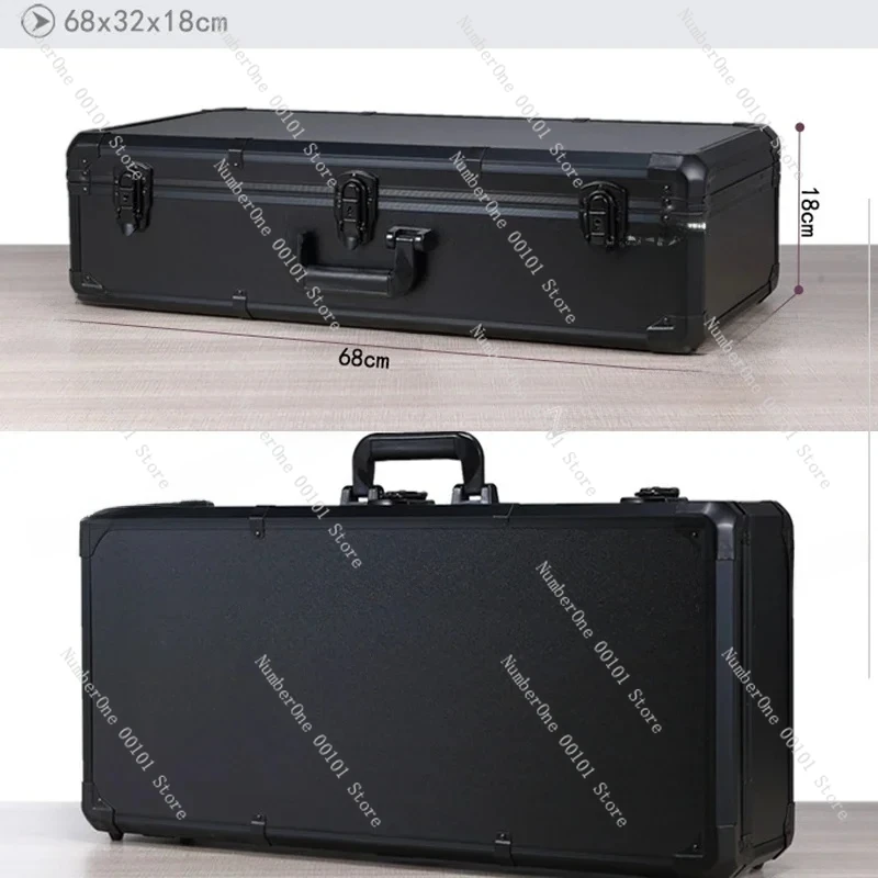 SQ043A Big Size Anti-Fall Black Matte Aluminum Protective Photographic Equipment Box Organizer