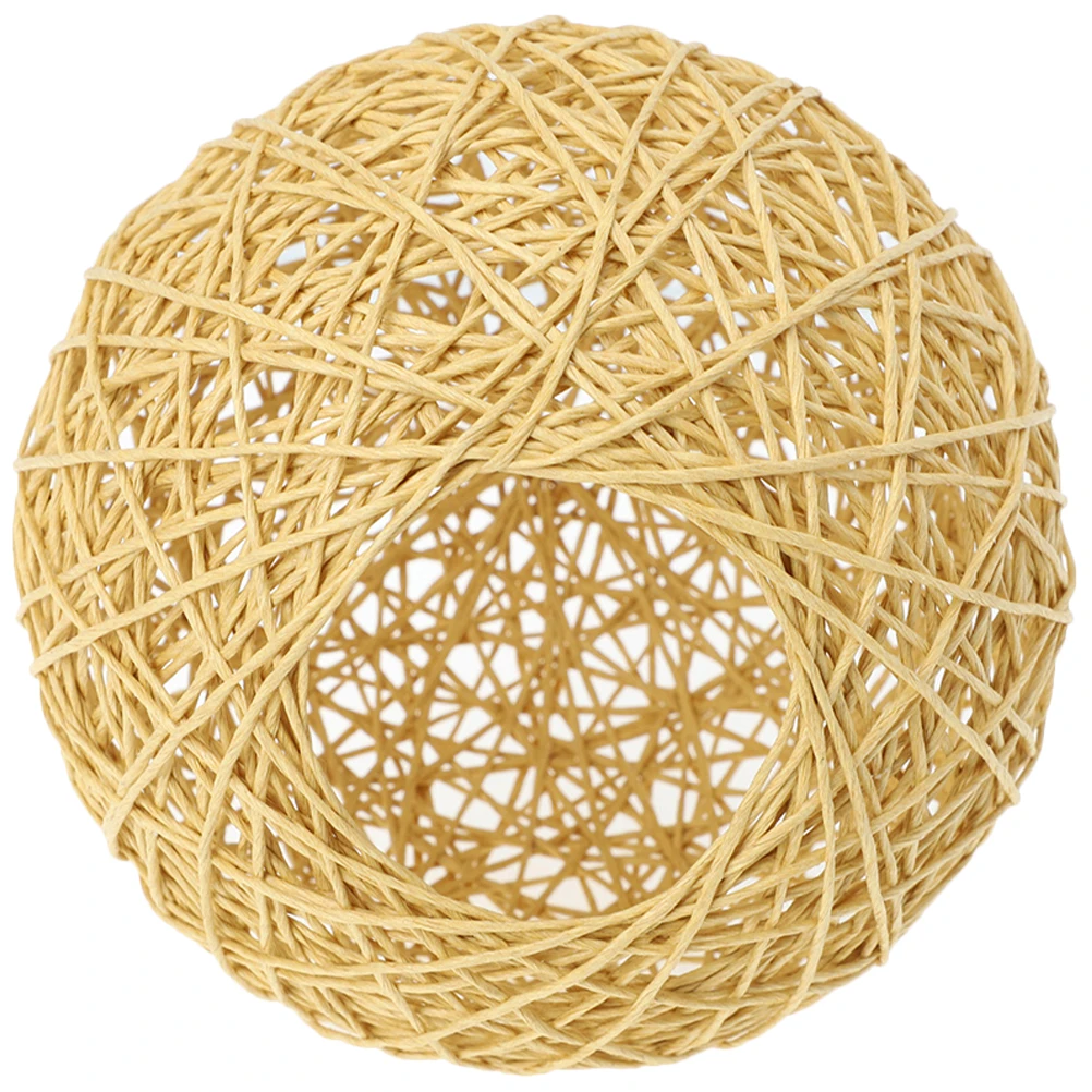 

Rustic Lampshade Covers Woven Brown Hanging Shades for Pendant Chandelier Light Decor Home Hotel Restaurant Sturdy Lamp