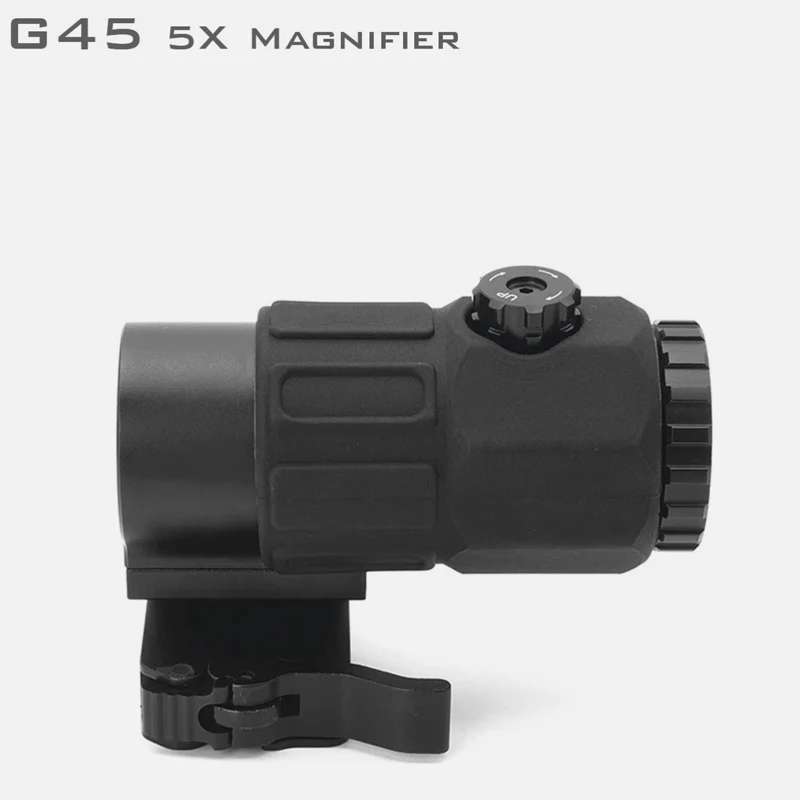 G45 5배율 확대경 (558 리플렉스 조준경용 측면 퀵 탈부착 QD 마운트 포함)