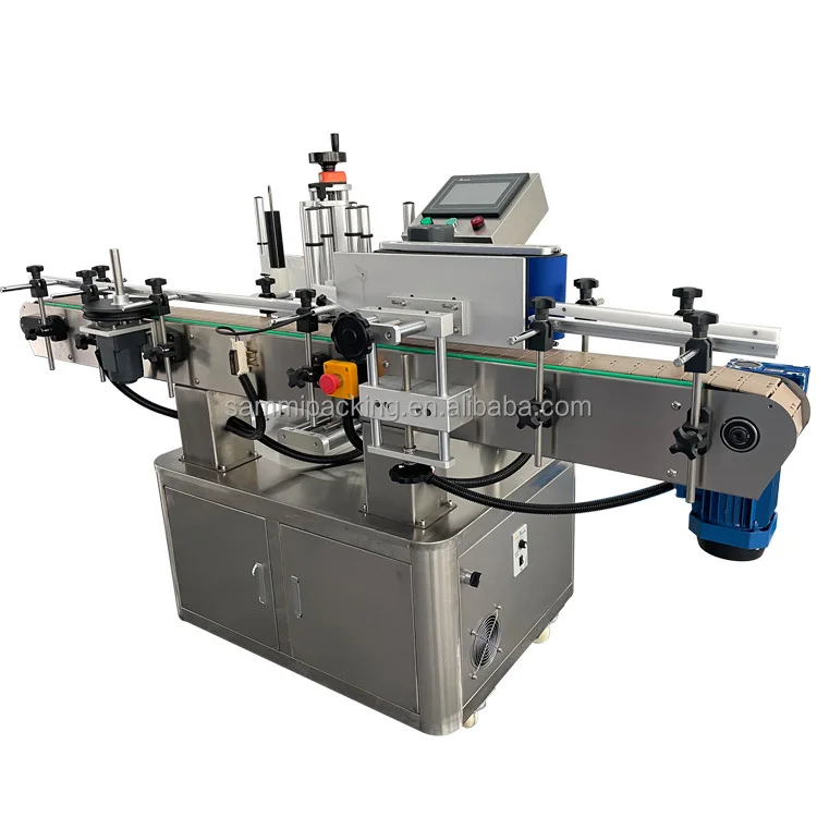 Multi-Purpose Bottle Labeling Machine, Automatic Adhesive Sticker Applicator for Plastic Glass Round Bottles