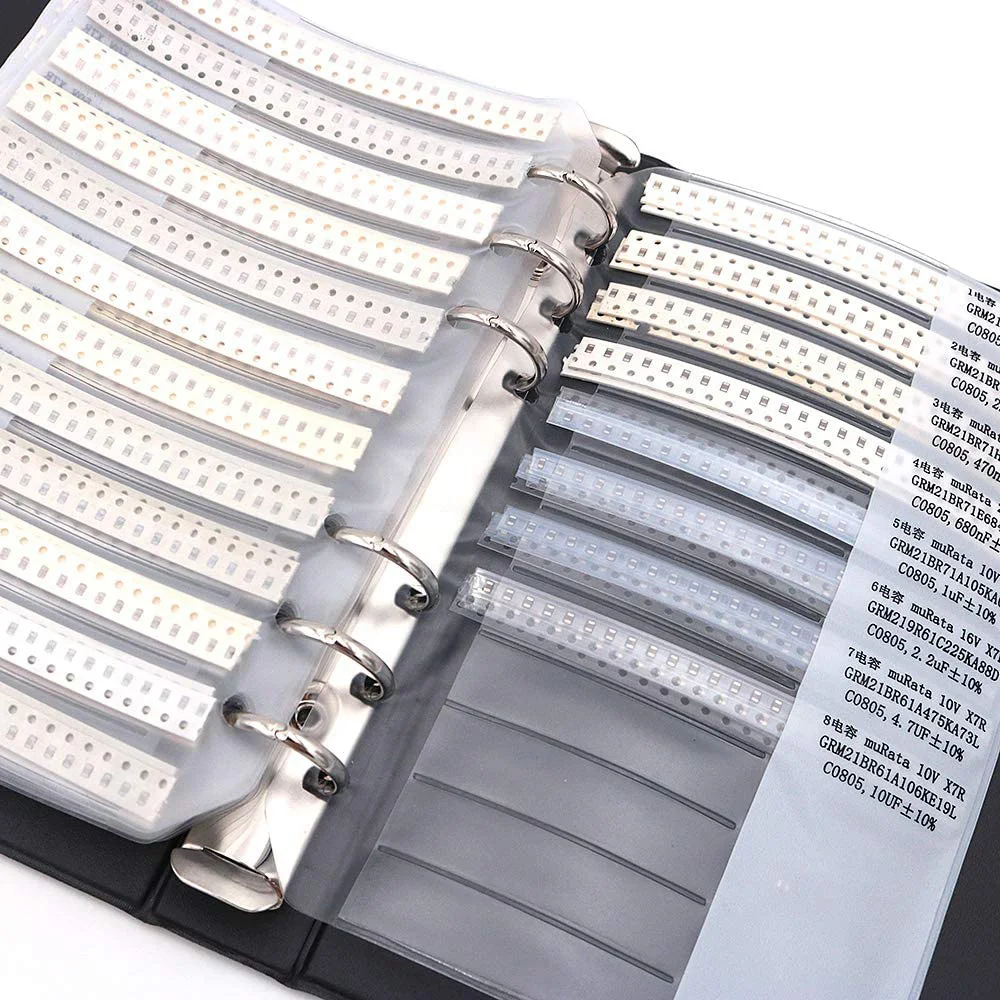 

0805 SMD Capacitor Sample Book 92Valuesx50pcs=4600Pcs 0.5PF-10UF Capacitor Assortment Kit Pack