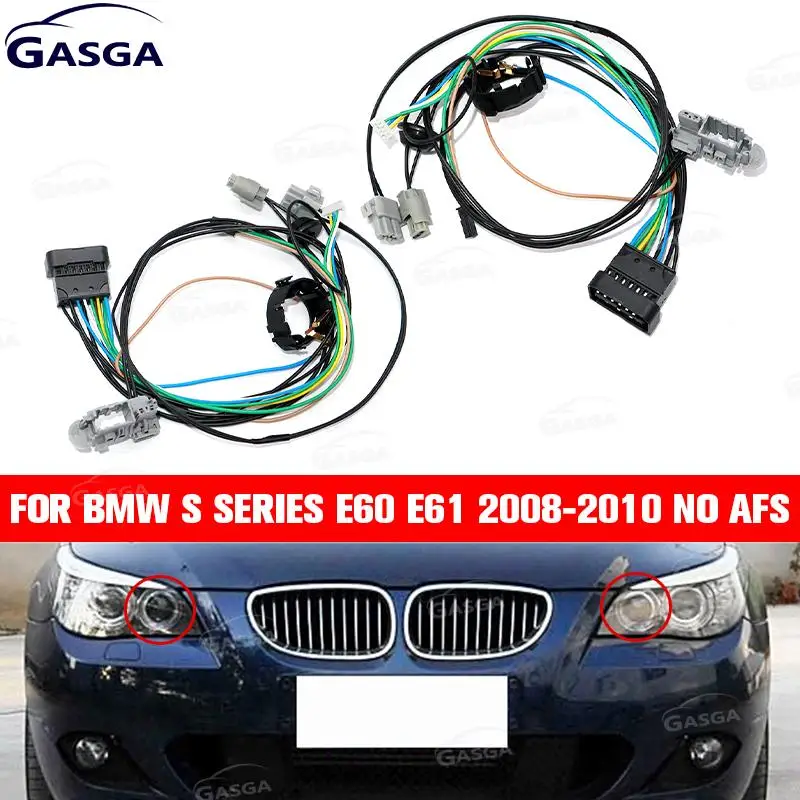 

Для BMW 5 серии E61 E60 525 523 530 2008 2009 2010 жгут проводов автомобильных фар внутренний жгут проводов вилка без AFS