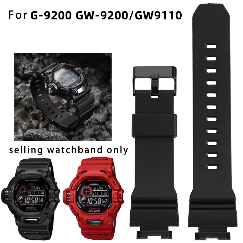 Silicone wristband for Casio GSHOCK strap G-9200 Bay Man GW-9200/9110/9101 watch strap sports waterproof bracelet accessories