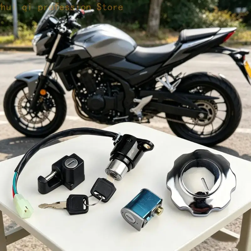 Motorrad-Service-Schloss-Set für Italien FT125 DT150 ITALIKA FT150, 4-Draht-Starterbaugruppe, Tankdeckelschloss – Detail 5