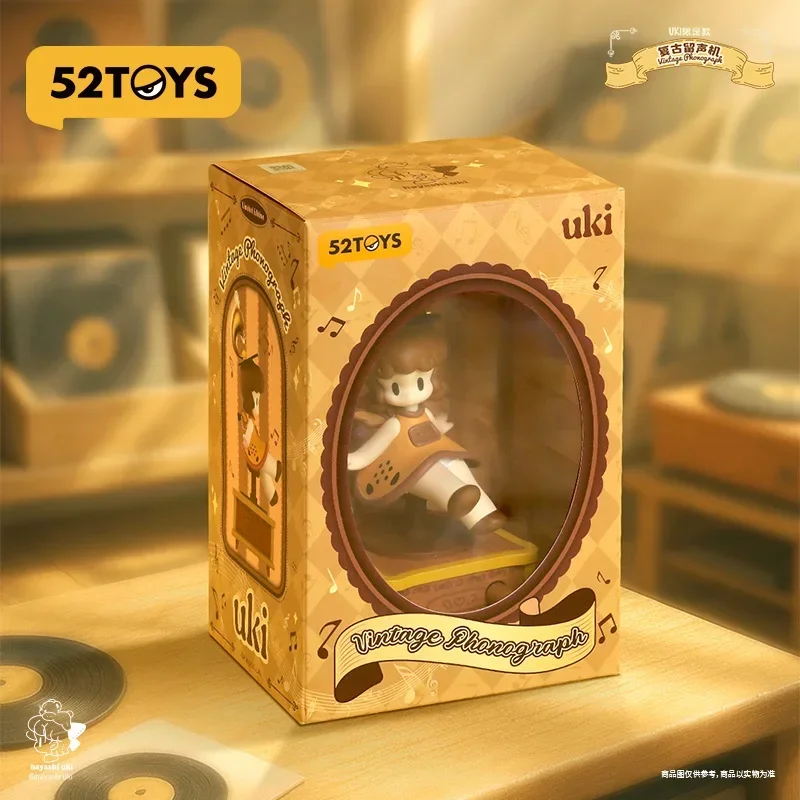 

52TOYS UKI Vintage Phonograph Series Anime Action Figure Guess Bag Ornament Figurines Home Decor Desktop Dolls Model Girls Gift
