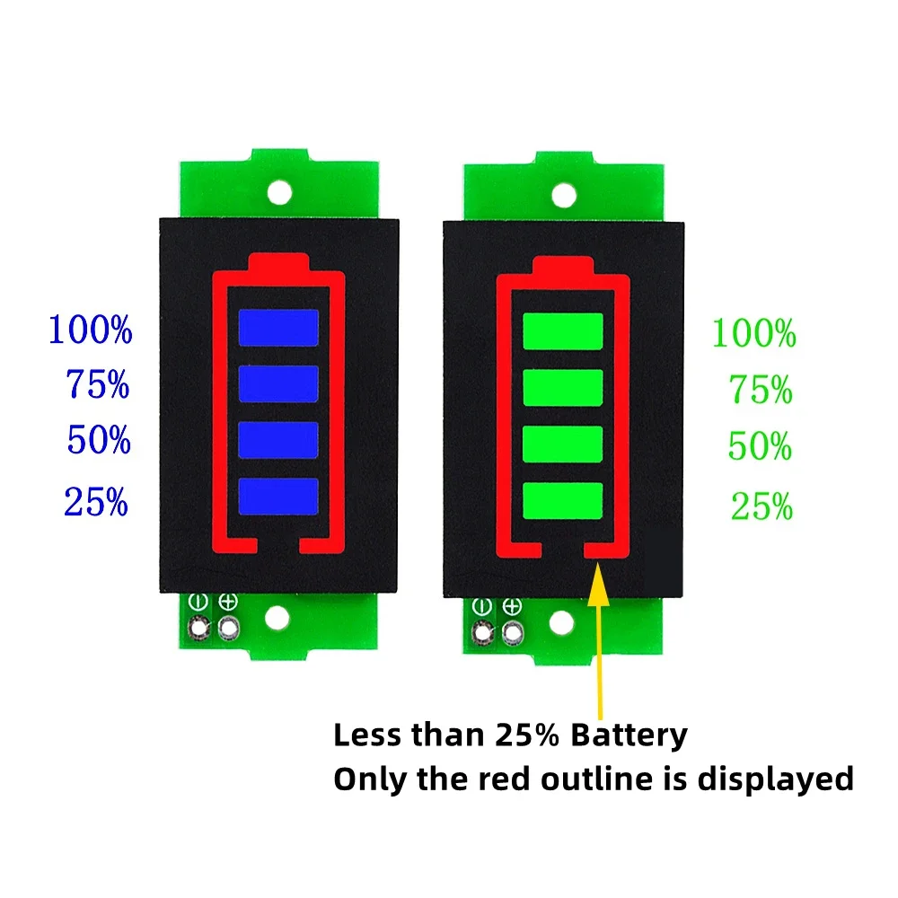 1S -2S- 3S -4S -5S- 6S- 7S -3.7V-29.4V Lithium Battery Li-po Li-ion Capacity Indicator Board Battery LED Tester Voltmeter