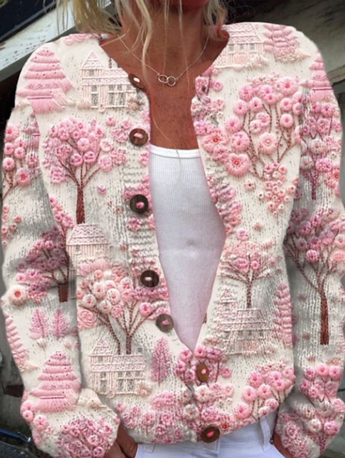 Cárdigan de punto para mujer, suéter de manga larga con forro de felpa, cárdigans, ropa de calle informal, abrigo de moda