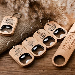 10/20/50Pcs Personalized Wedding Engraved Wooden Bottle Opener Custom Birthday Party Decoration Guest Souvenir Groomsman Gift