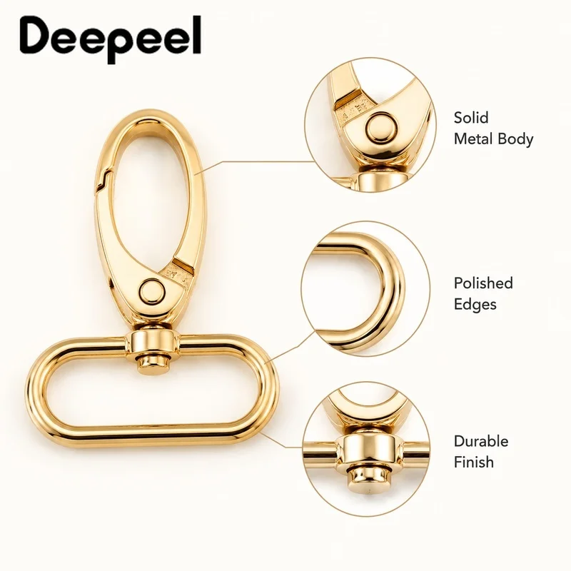 50Pcs 13-38mm Zinc Alloy Swivel Lobster Clasps Trigger Snap Hooks for Handbag Straps Keychains Dog Leashes Webbing DIY Hardware