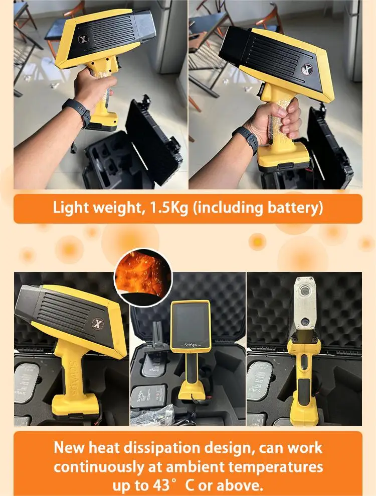 Fluorescent handheld Spectrometer  XRF Mineral Analyzer Analysis of Various Ores mass spectrometer spectrum analyzer