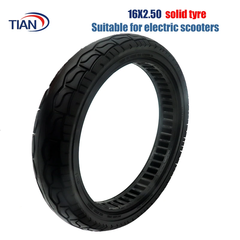 

16X2.50 solid tire for bicycle & mountain bike16 inch Folding electric E-bike Non inflation tyre