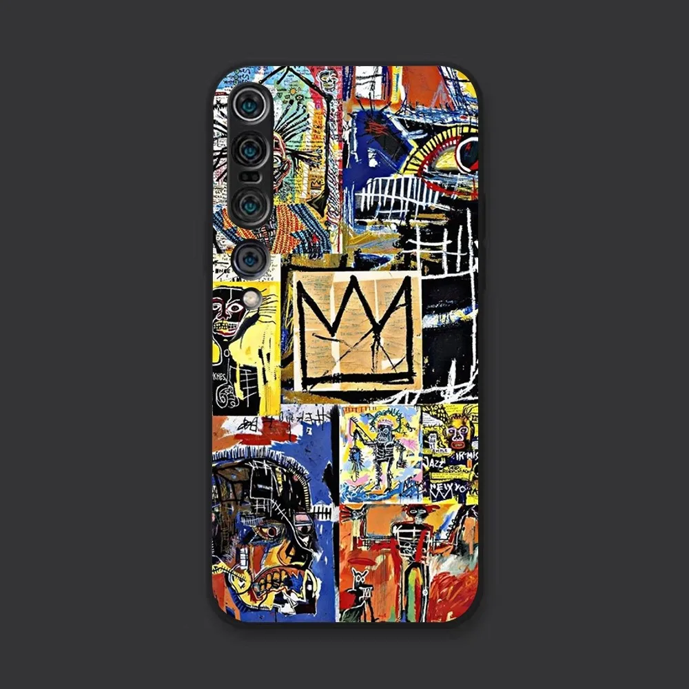 Abstract J-Jean-Michel Art Phone Case For Xiaomi 11 Redmi Note 11 5G 8T 9A 9 10T Note8Pro Note9 12SUltra Black Case