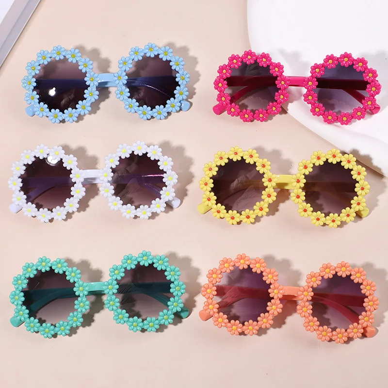 

6Pack Daisy Flower Sunglasses Hawaiian Birthday Party Favors Photo Props Summer Beach Pool Party Glasses Decoration Wedding Gift