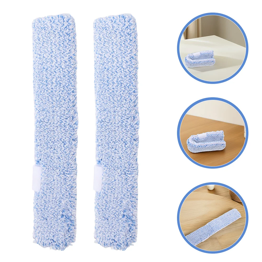 

2 Pcs Microfiber Window Replacement Refill Pads Commercial Cleaning Refills Towels for Cars Cloth Glass Windows Easy Head