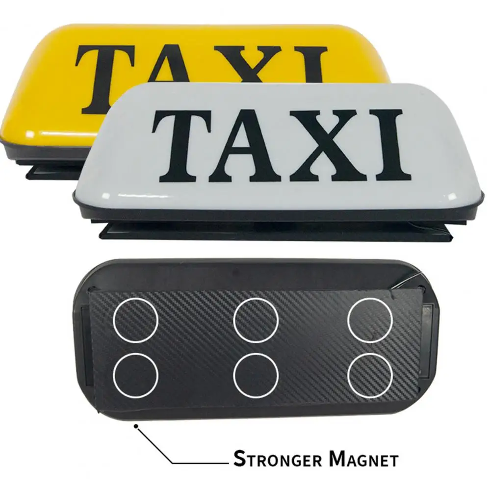 Taxi Roof Light 12V DC Roof Waterproof Top Sign Magnetic Meter Cab Lamp Light Signal Lamps No Drilling Taxi Cab Roof Light