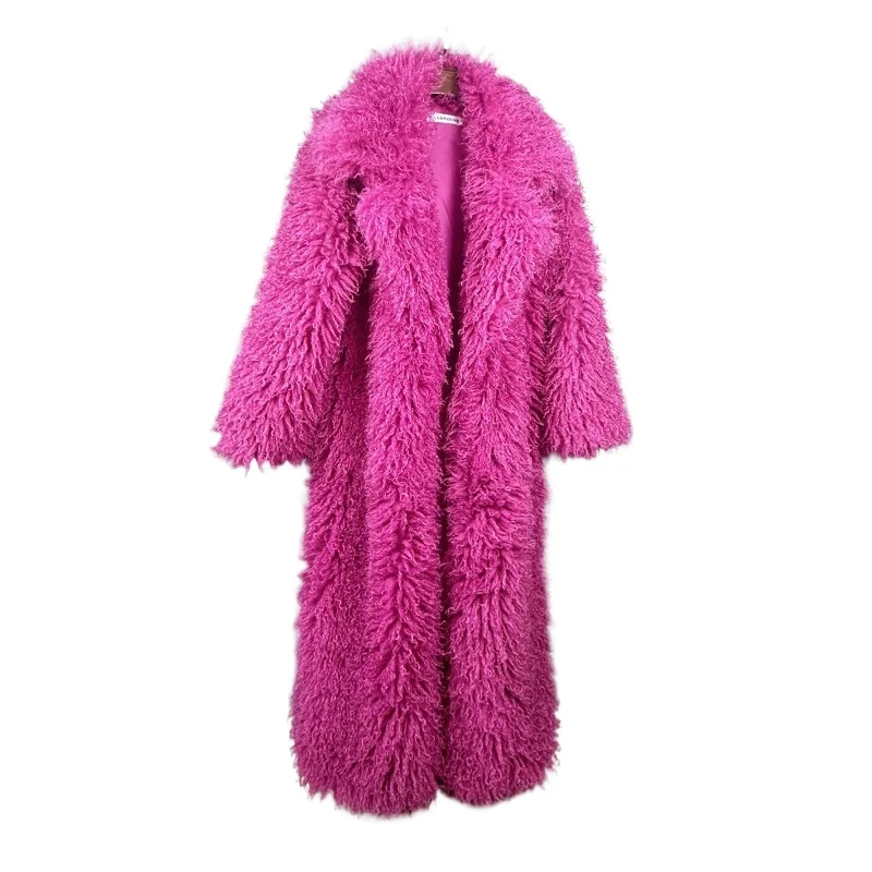 

Temperament Elegant Wind Solid Color Lapel Long Fur Fur Coat European American Fashion New Models Exquisite Simple Personality