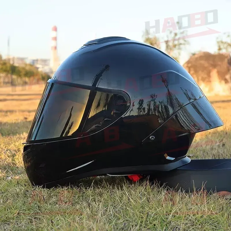 

ORZ Motorcycle Helmet Men Women Full Face Helmet Personalized Cool All Season Big Tail Wing Helmets DOT Casco Moto