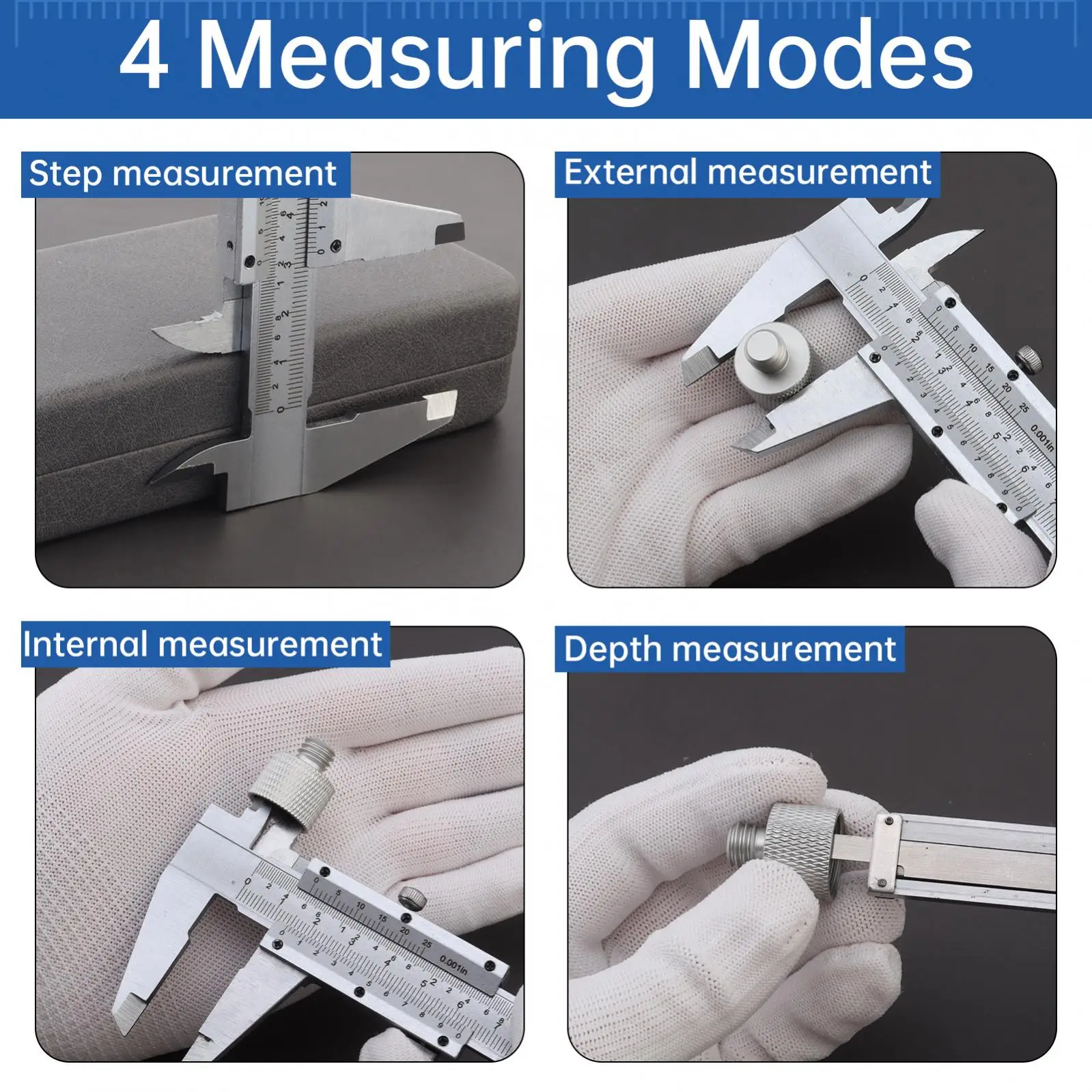 Imagem -06 - Paquímetro Vernier Metric Carbon Steel Imperial Double Scales Régua Ferramenta de Medida 150 mm 200 mm 300 mm 1pc
