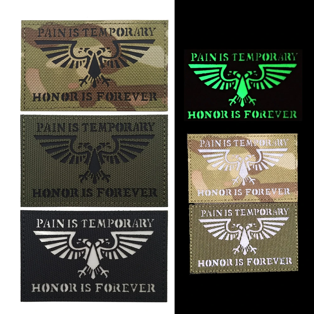 

Тактическая нашивка PAIN IS TEMRORARY, нашивка на руку, наружная тактическая вдохновляющая 3D Высококачественная нашивка, вышивка, крючки и петли