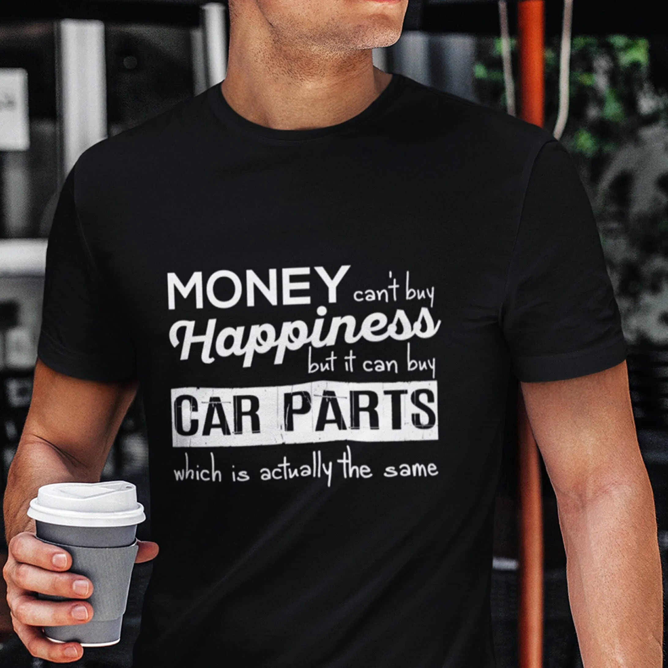 More Car Parts is Equal to Happiness T Shirt Guy Lover Funny for Men Mechanic Dad Husband