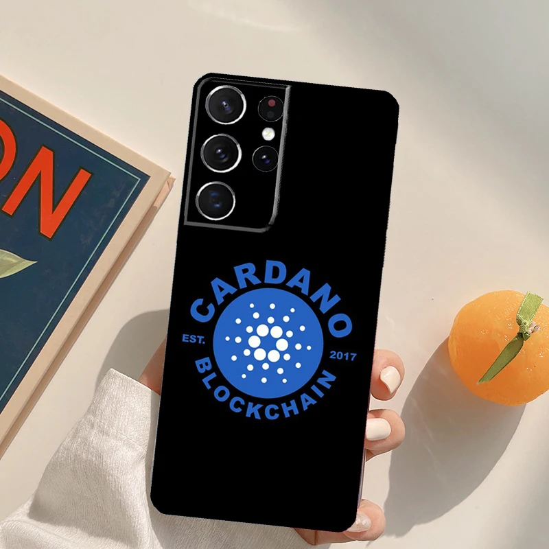Etui na telefon Cardano Coin Ada Cryptocurrency do Samsung Galaxy S24 S25 Ultra S20 S21 S22 S23 Plus S9 S10 S24 FE Back Cover