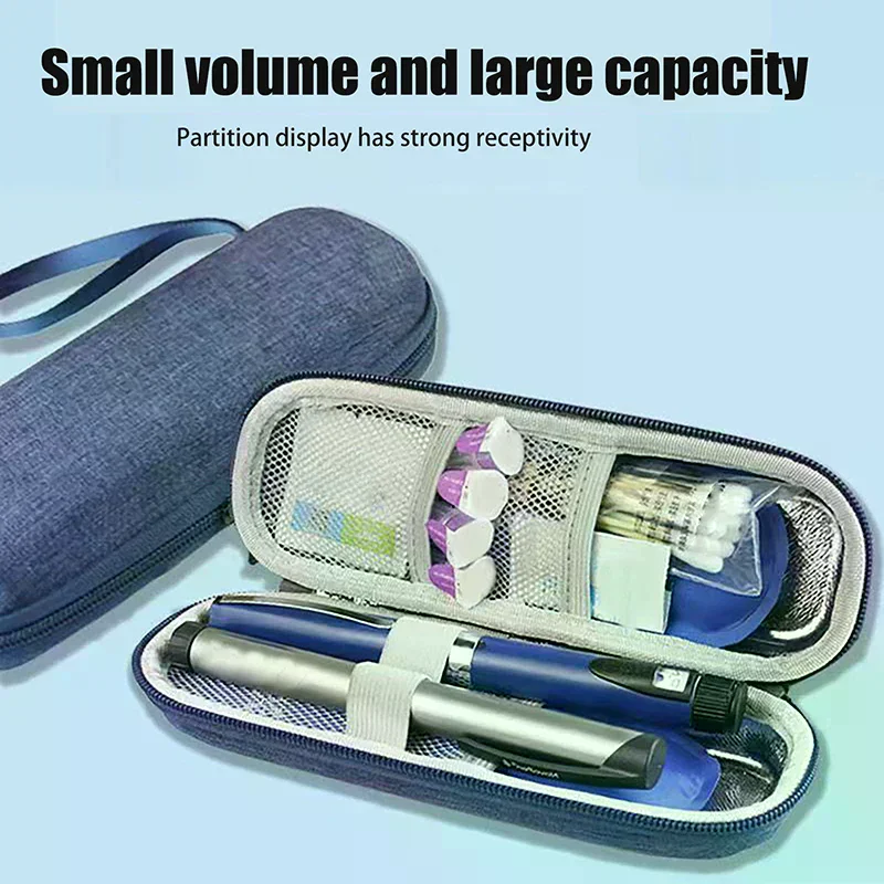 /YOV/Waterproof Insulin Cooling Bag EVA Thermal Insulated Insulin Cooler With Gel Pen Bag Diabetics Travel Medicine Cooler 1Pc