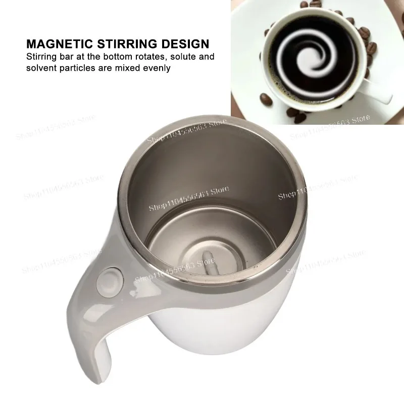 Automatic Magnetic Stirring Coffee Mug 380ml Fast Cooling Self Stirring Cup To Stir Chocolate Milk for Office Travel