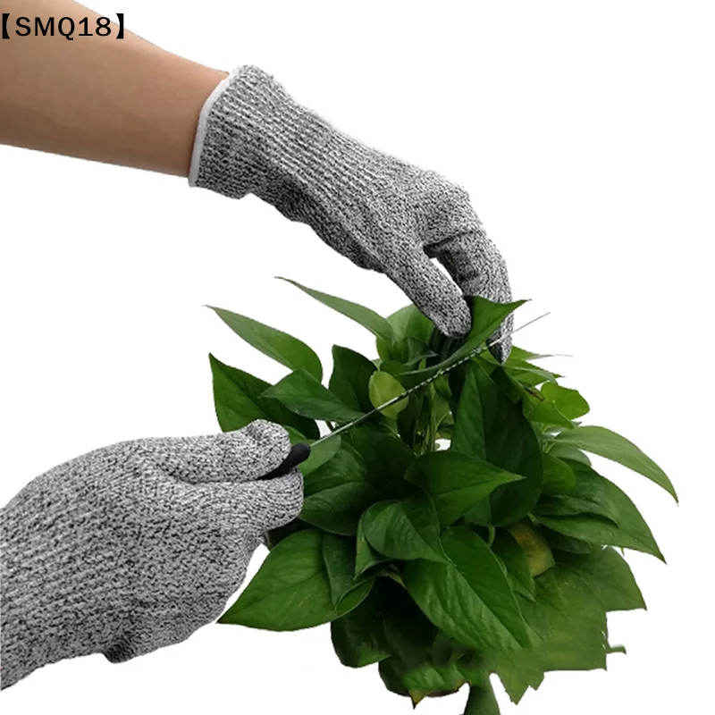 HPPE Level 5 Safety Anti Cut Gloves High-strength Industry Kitchen Gardening Anti-Scratch Anti-cut Cutting Multi-Purpose【SMQ】