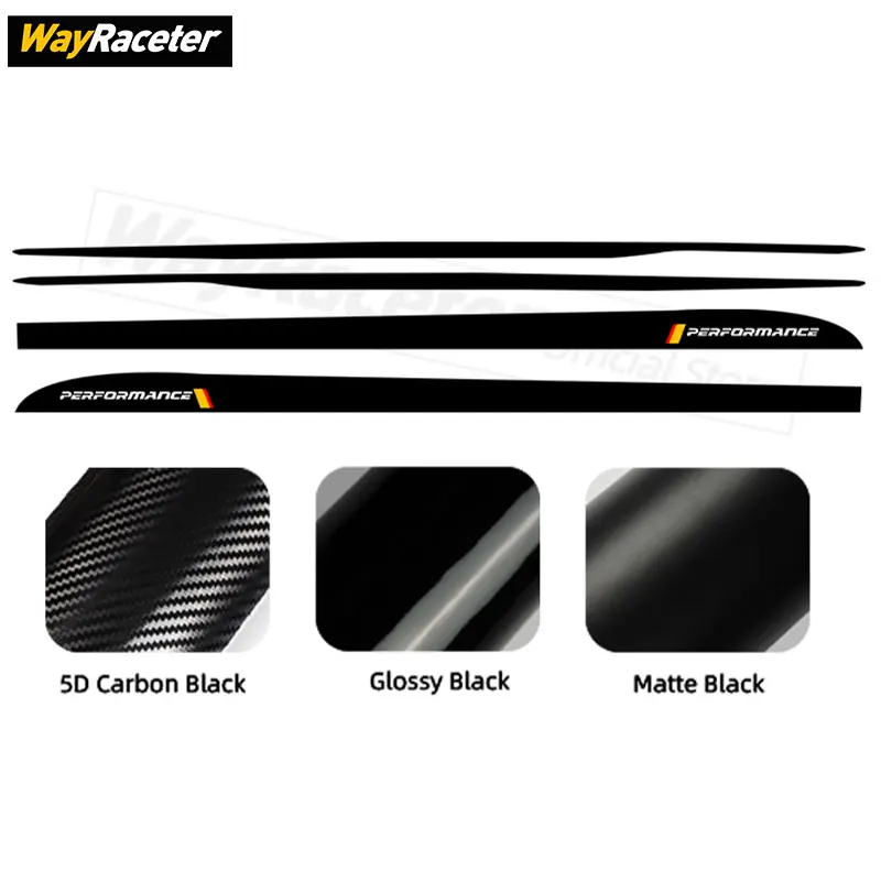 م أداء الباب الجانب تنورة ملصق ألياف الكربون الفينيل الخصر خط العلوي المشارب ملصق مائي لسيارات BMW 5 سلسلة F10 سيدان F11 بجولة