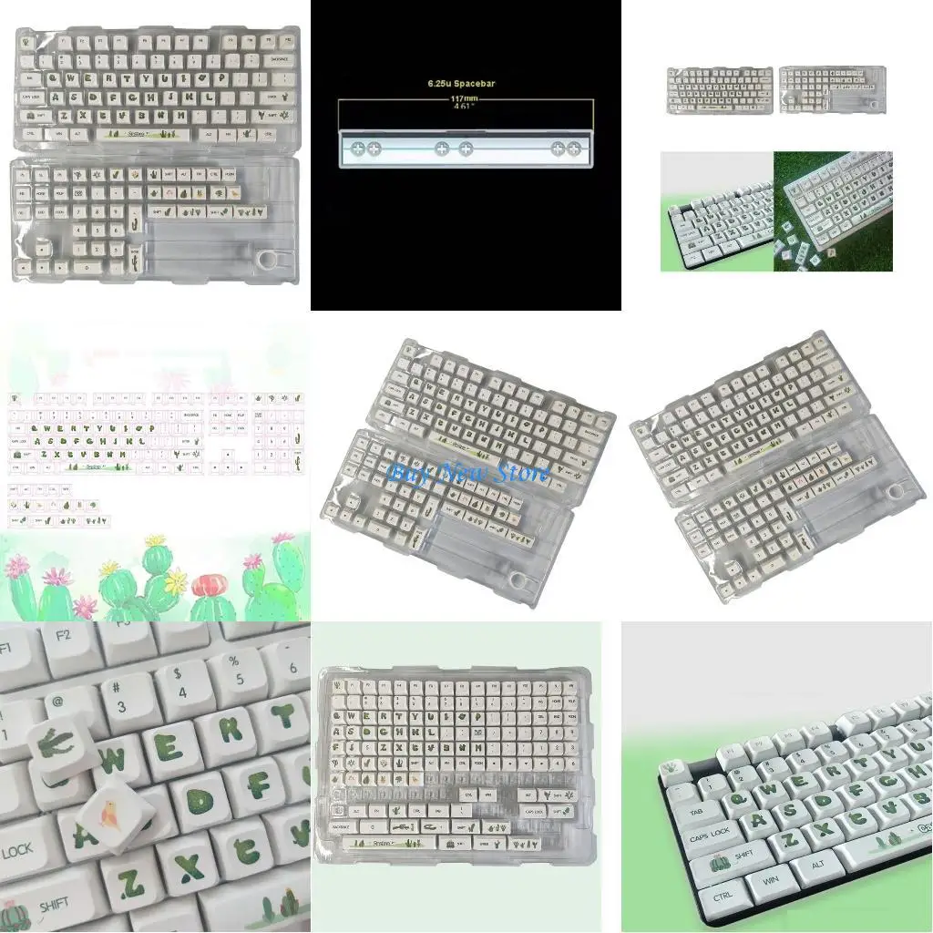 

20ce Cactus Keycaps Set Lovely Cartoon Theme Theme Caycap xda Profile для 61 104 108