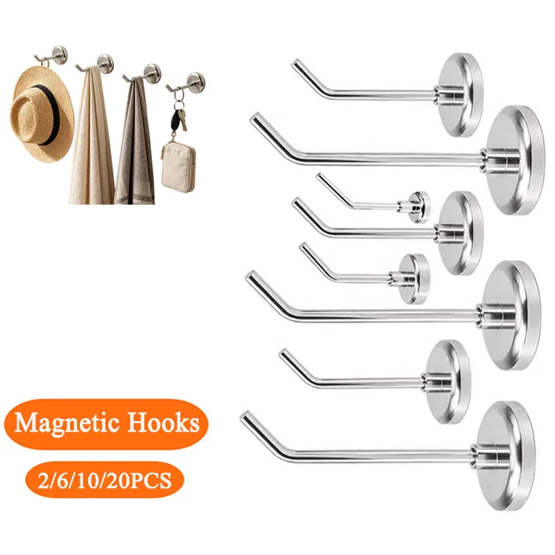 Large Magnetic Hooks Heavy Duty Magnet Hooks Strong Magnetic Hangers for Cruise Ship Garage Kitchen Supermarket Shelf Hook