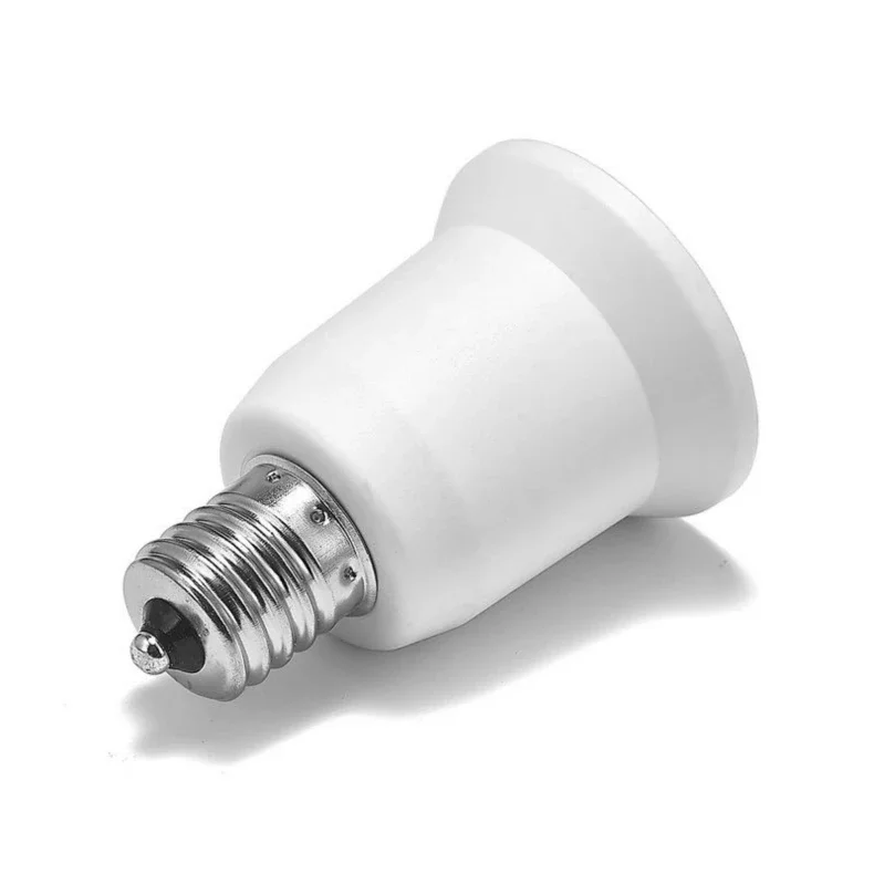 2pcs E17 to E26 E27 Converter PBT Housing Copper Contact LED Light Bulb Socket Holder Adapter Extender