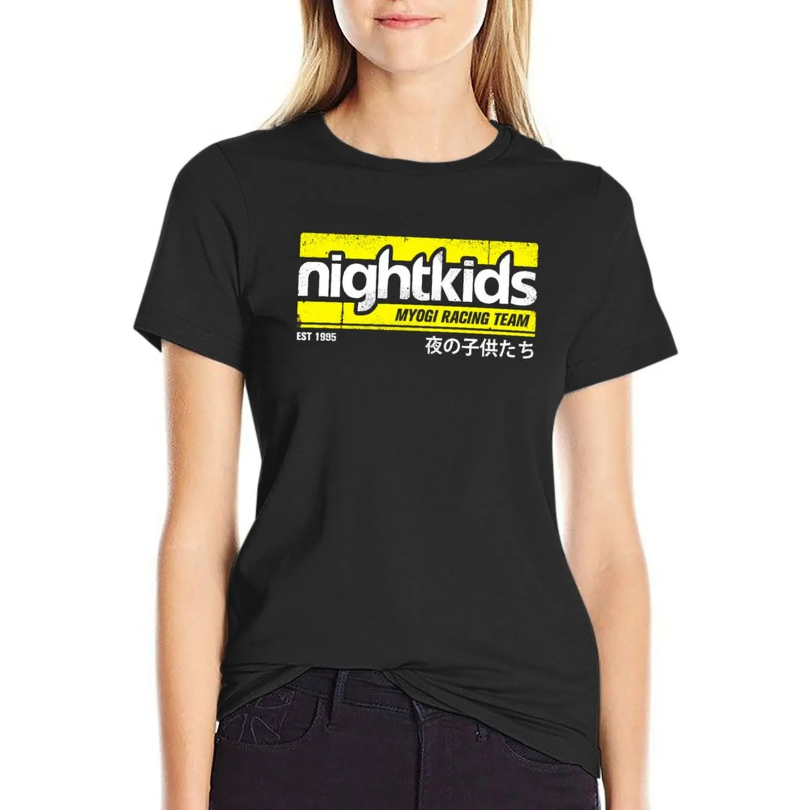 

Initial D NightKids Tee T-Shirt blanks sublime graphics vintage t-shirts for Women loose fit