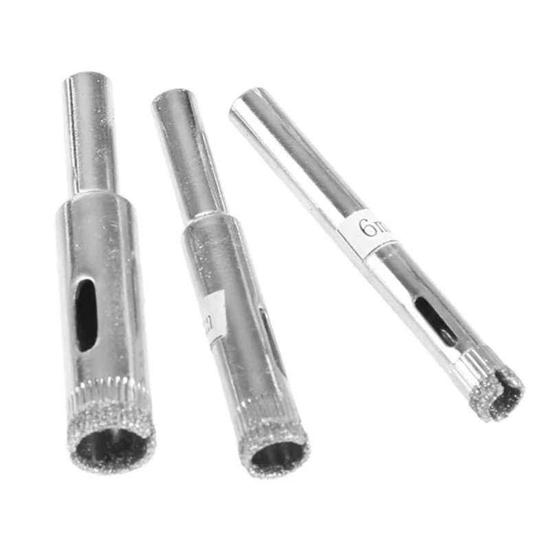 Vendita calda 10 pz diamante rivestito foro centrale sega Set di punte da trapano strumenti per piastrelle marmo vetro ceramica