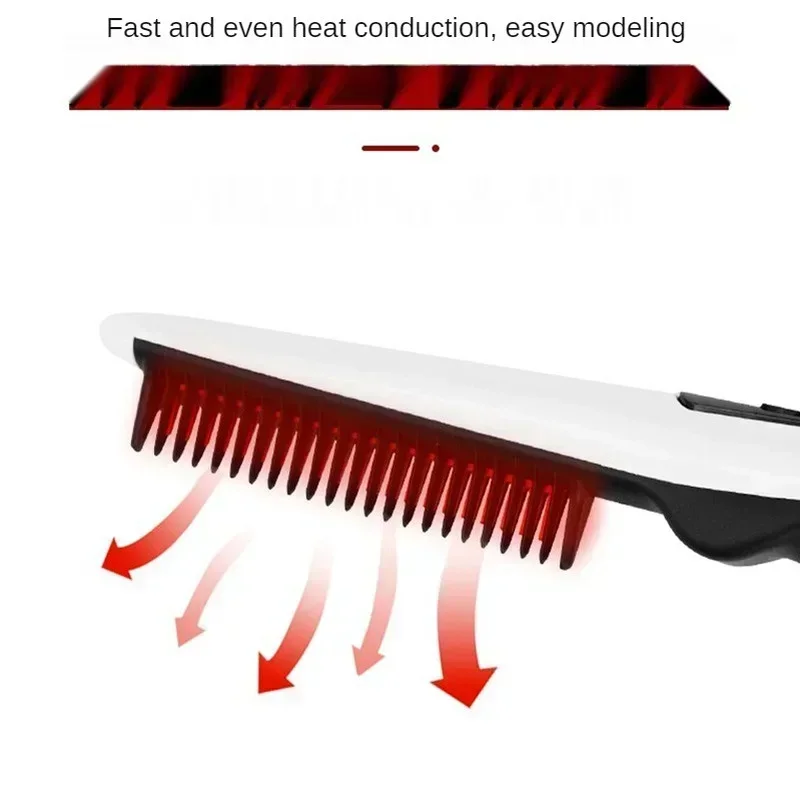 Multifunctional Hair Comb Brush Beard Straightener Hair Straighten Electric Beard Straightening Comb Quick Hair Styler For Men