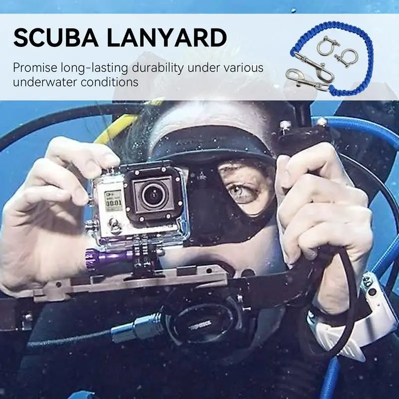 Underwater Camera Tray Rope Flexible Scuba Lanyard For Diving & Snorkeling Camera & Camcorder Straps With Soft Handle For