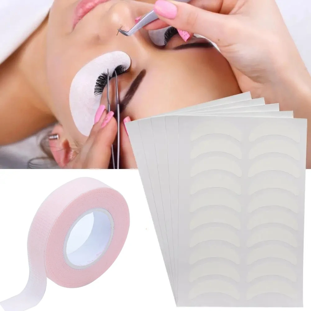 Eyelash Extension Patches Under Eye Pads Tips Sticker Eyelashes Paper Adhesive Natural Eye Lashes Makeup Tool 50pair or 1 Roll